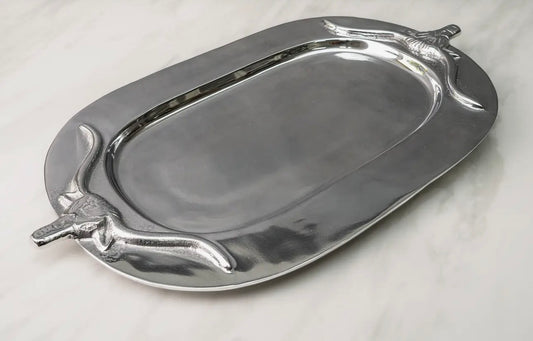 The Silver Bull Oval Platter
