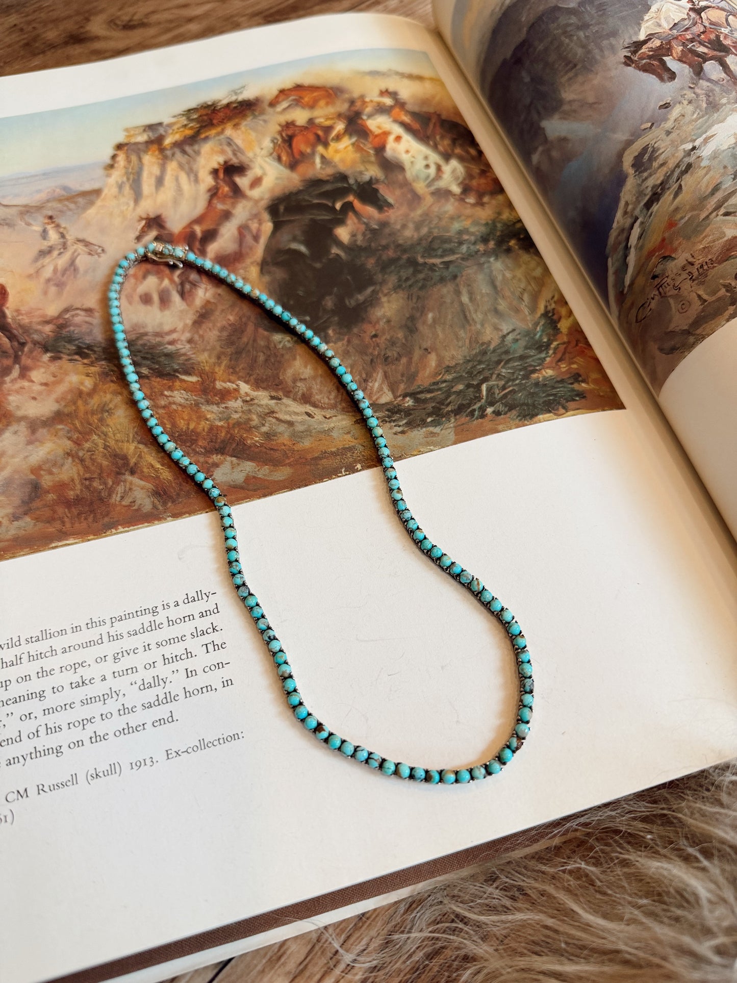 The Kingman Turquoise Tennis Necklace