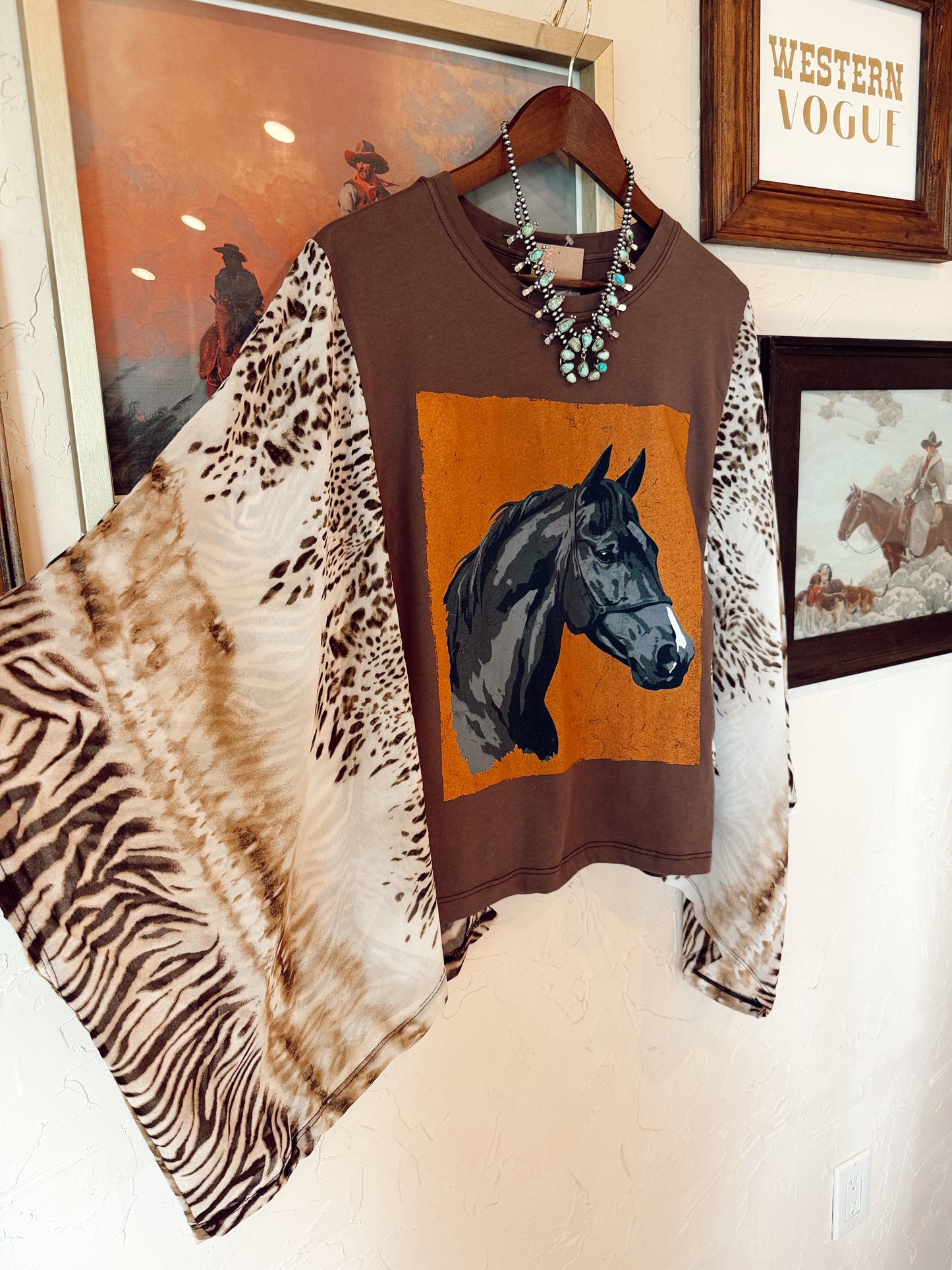 The Langley Animal Print Top PREORDER