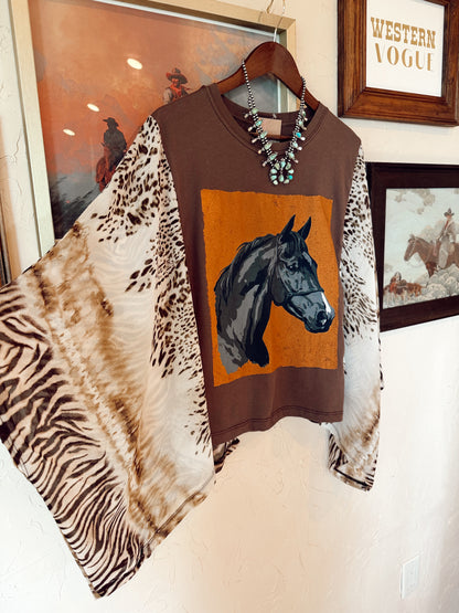 The Langley Animal Print Top PREORDER