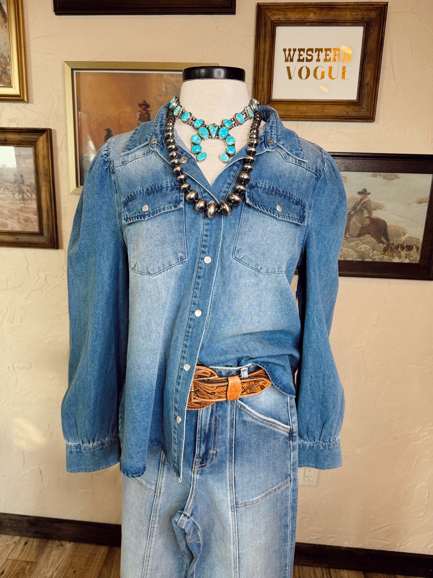 The Leddie Denim Top
