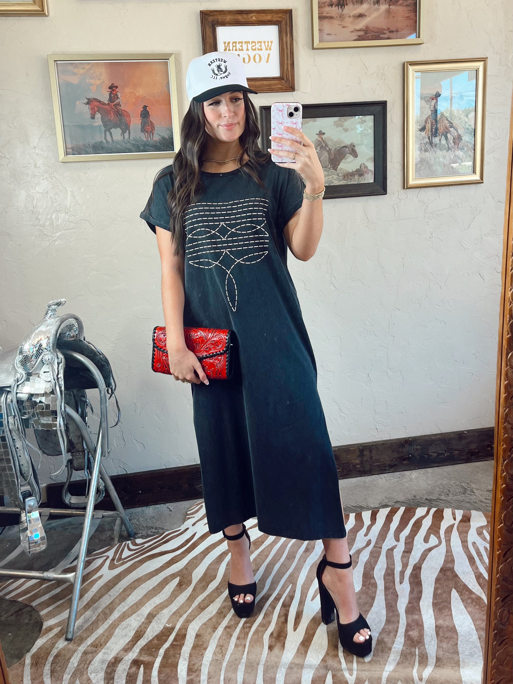 cowboy t shirt dress Western Rodeo Tee Dress, Oversized Country Concert Outfit, Vintage Western Graphic Tee, Edgy Cowgirl Streetwear