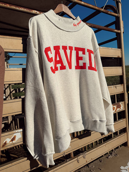 The Saved by Grace Mock Neck Sweatshirt