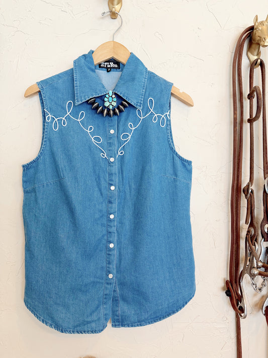 The Dallas Days Denim Top