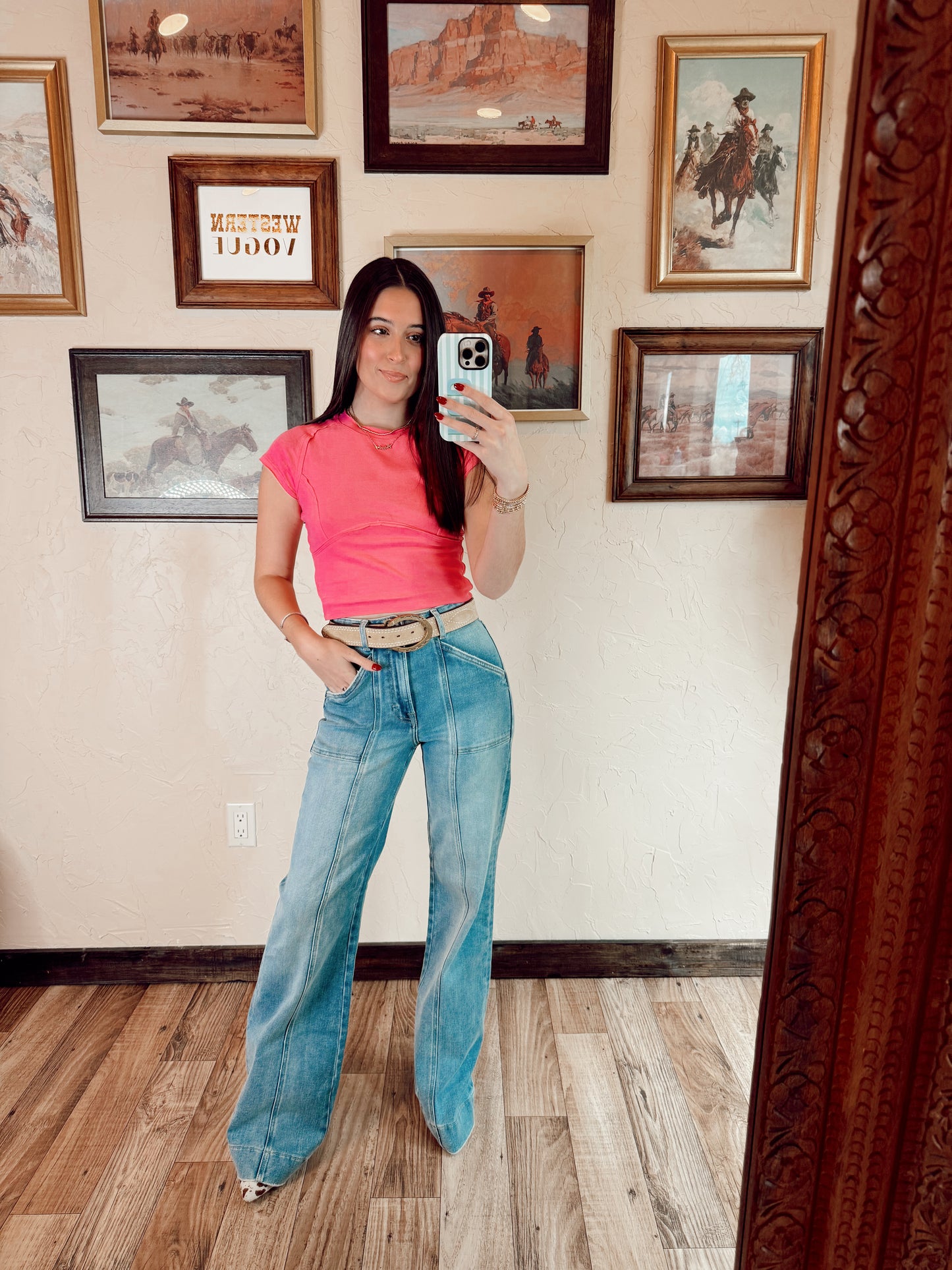 The Finley Top in Hot Pink