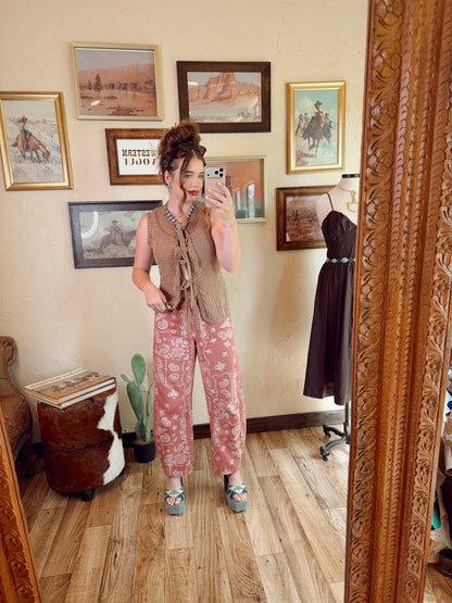 The Parker Paisley Barrel Jeans