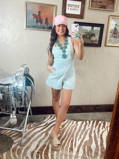 The Devyn Denim Romper