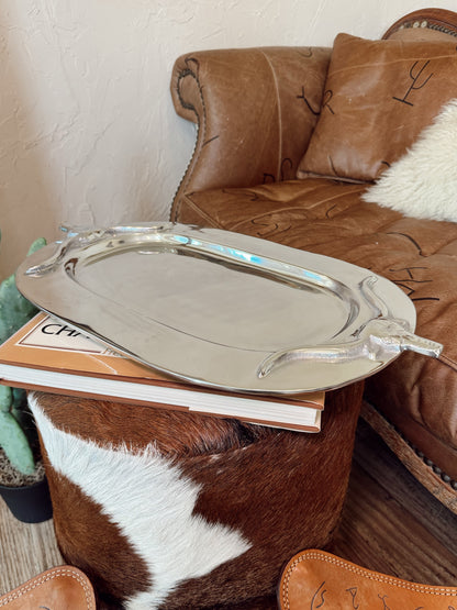 The Silver Bull Oval Platter