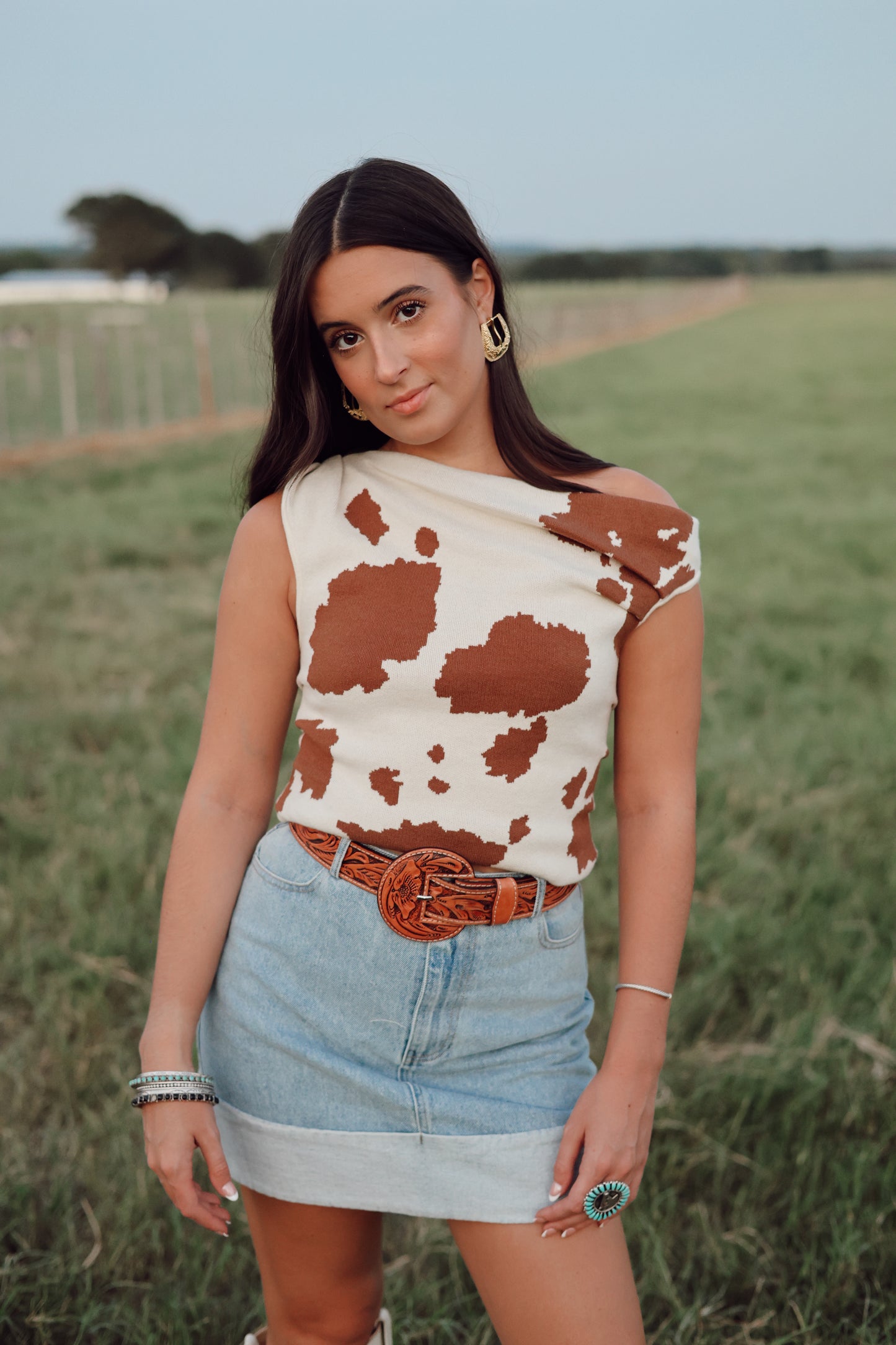 The Athens Top in Animal Print