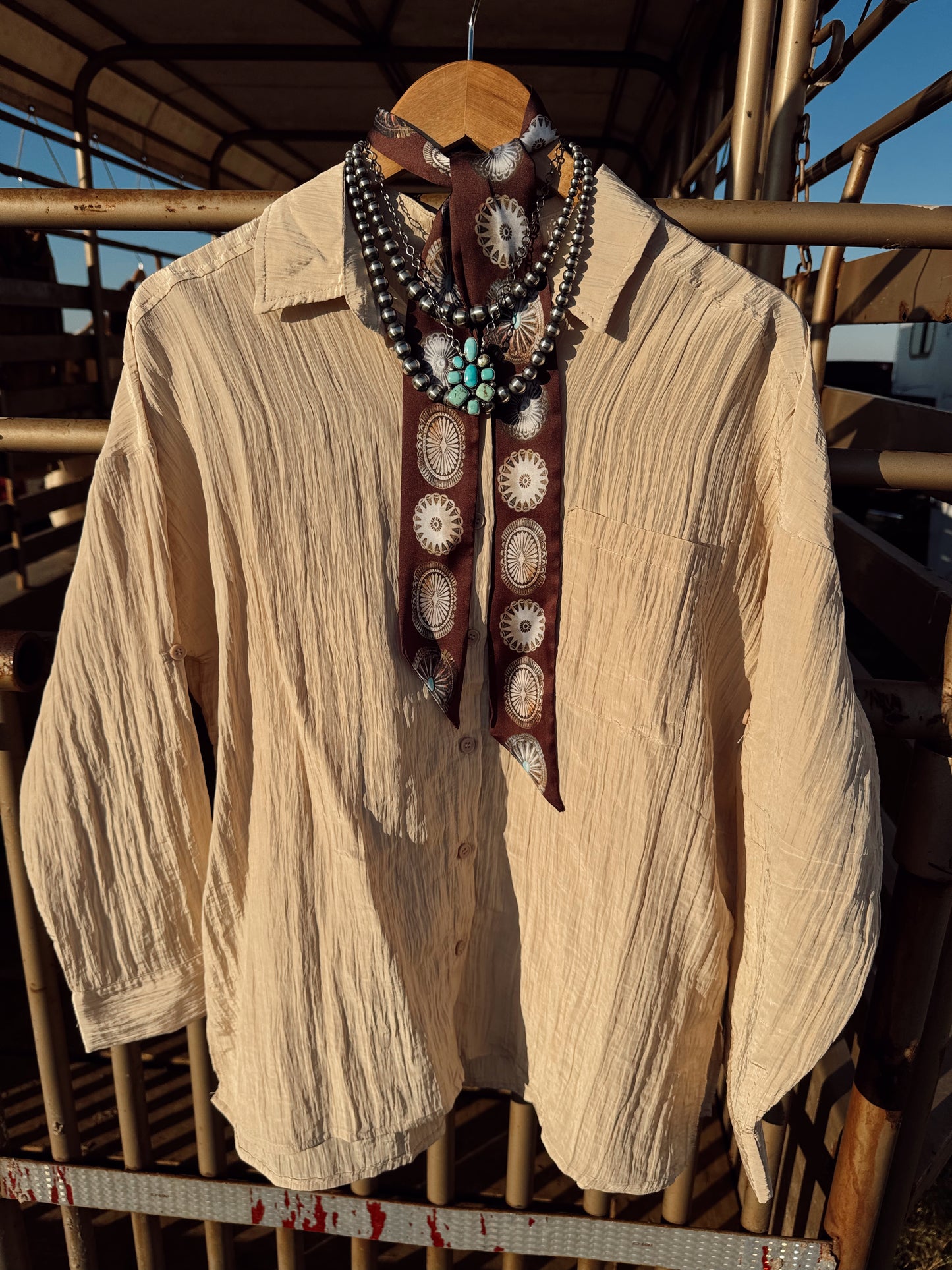 The Tulsa Top in Ecru