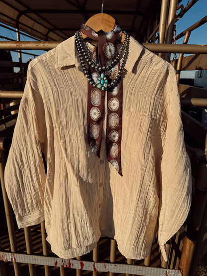 The Tulsa Top in Ecru