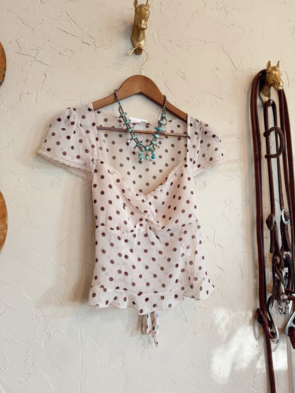 The Pharr Polka Dot Top