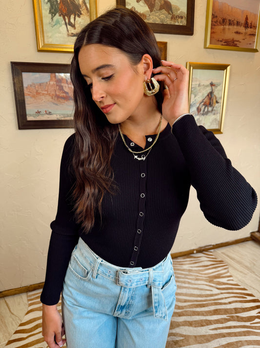 The Chelsea Cardigan in Black