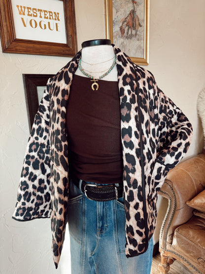 The Leopard Print Quilted Jacket