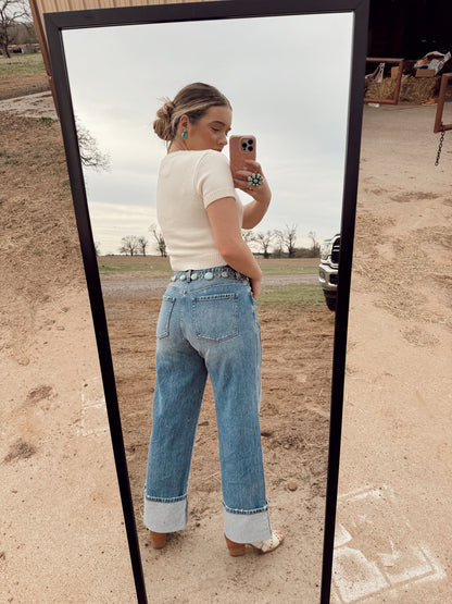 The Fiona Jeans in Dark Wash