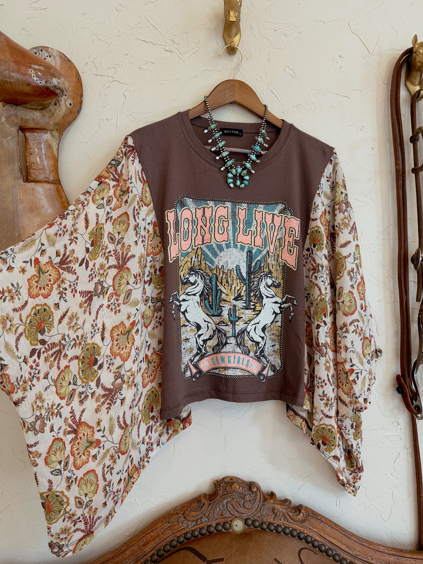 The Long Live Cowgirls Floral Top