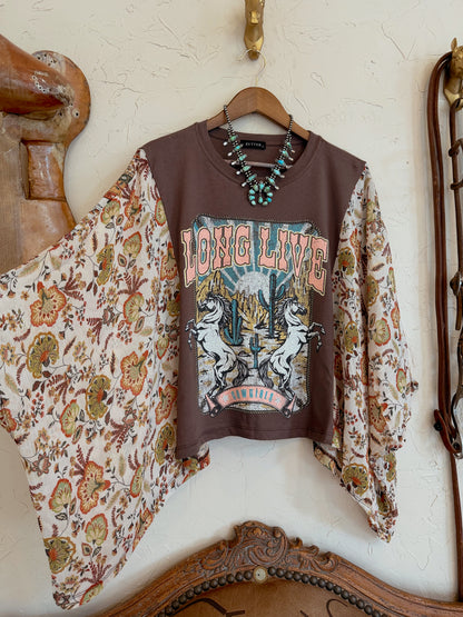 The Long Live Cowgirls Floral Top
