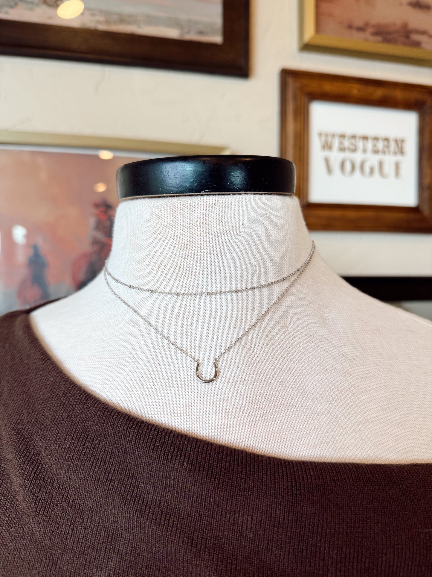 The Double Layer Horseshoe Necklace