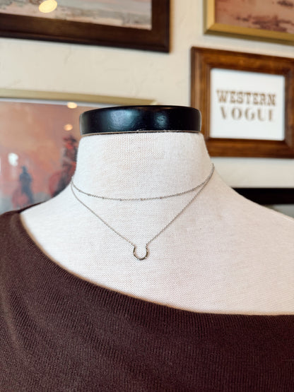 The Double Layer Horseshoe Necklace