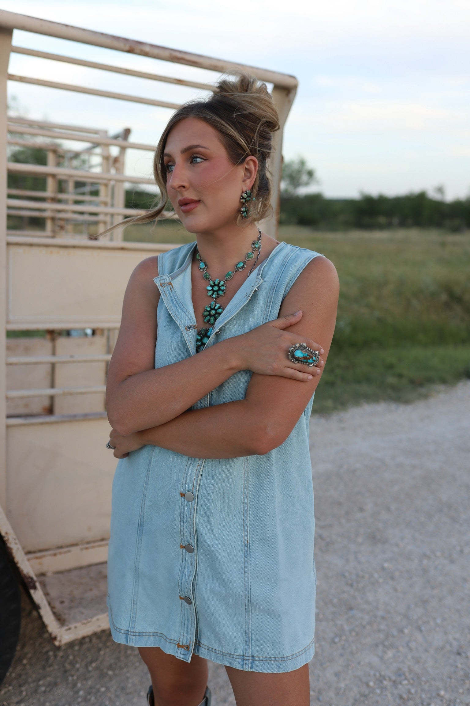 The Dobbs Denim Dress in Light Wash S