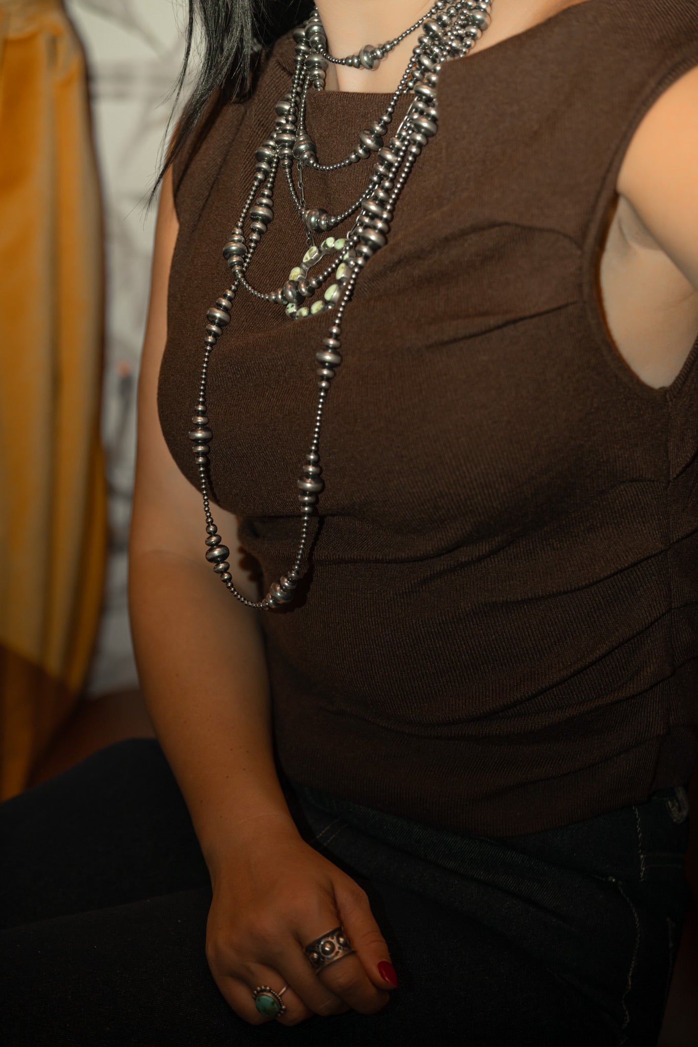 The Athens Top in Brown