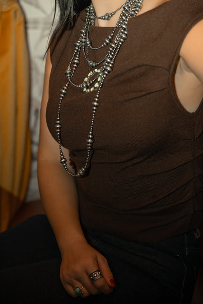 The Athens Top in Brown