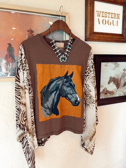 The Langley Animal Print Top PREORDER