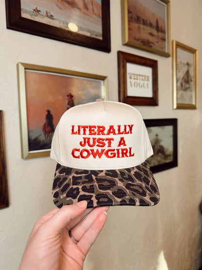 The Just a Cowgirl Baseball Cap in Red