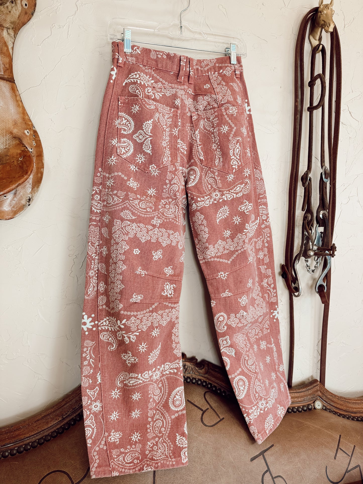 The Parker Paisley Barrel Jeans