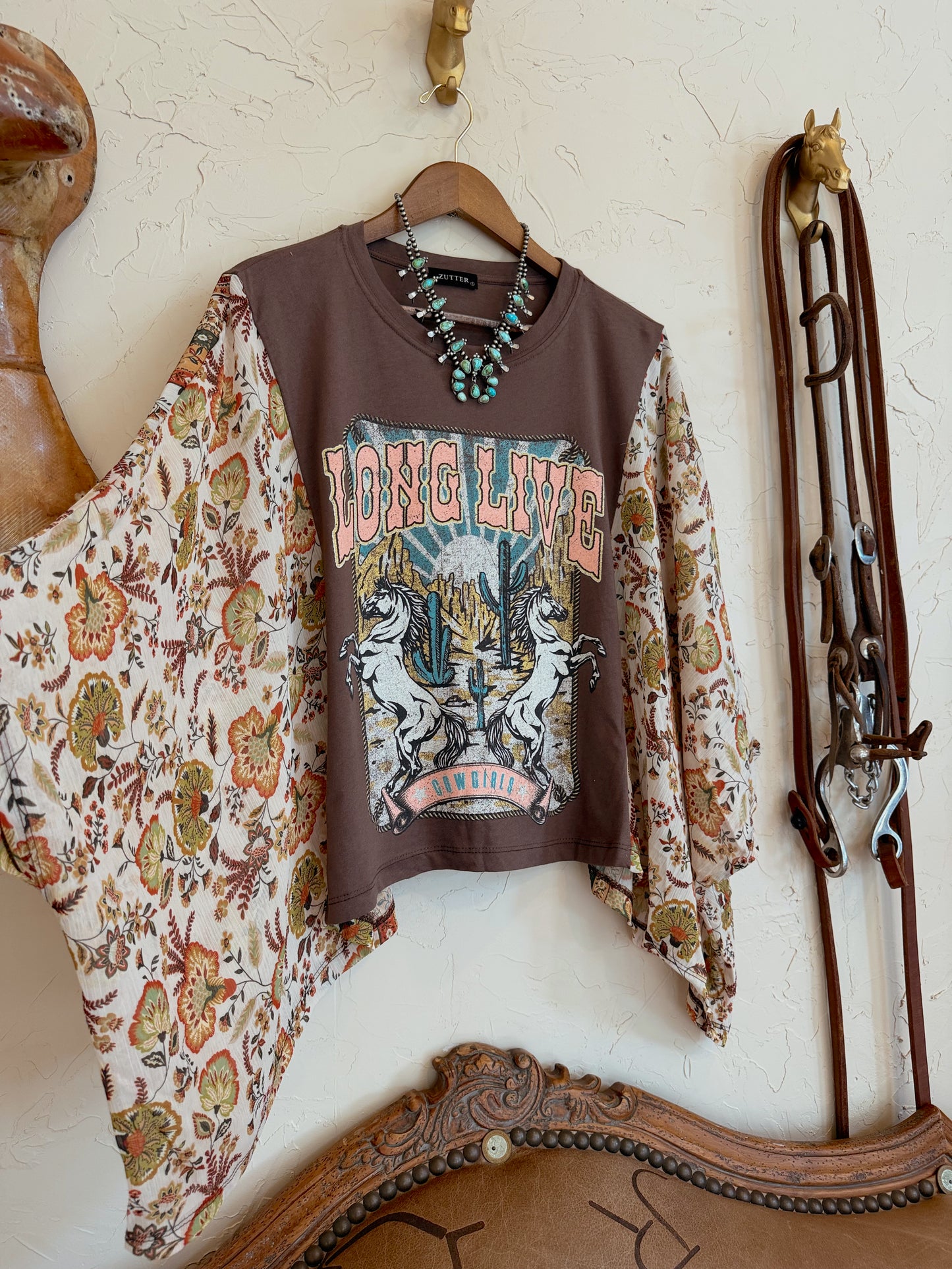 The Long Live Cowgirls Floral Top