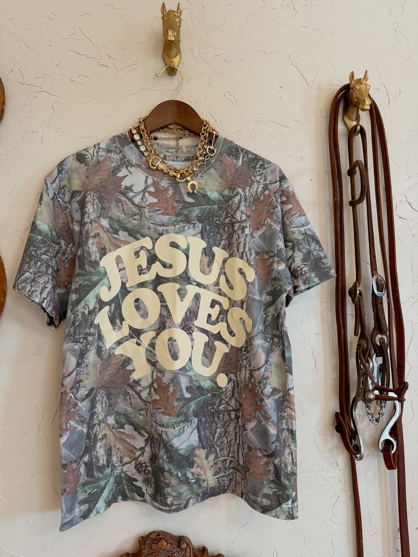 The Camo Jesus Loves You T-Shirt