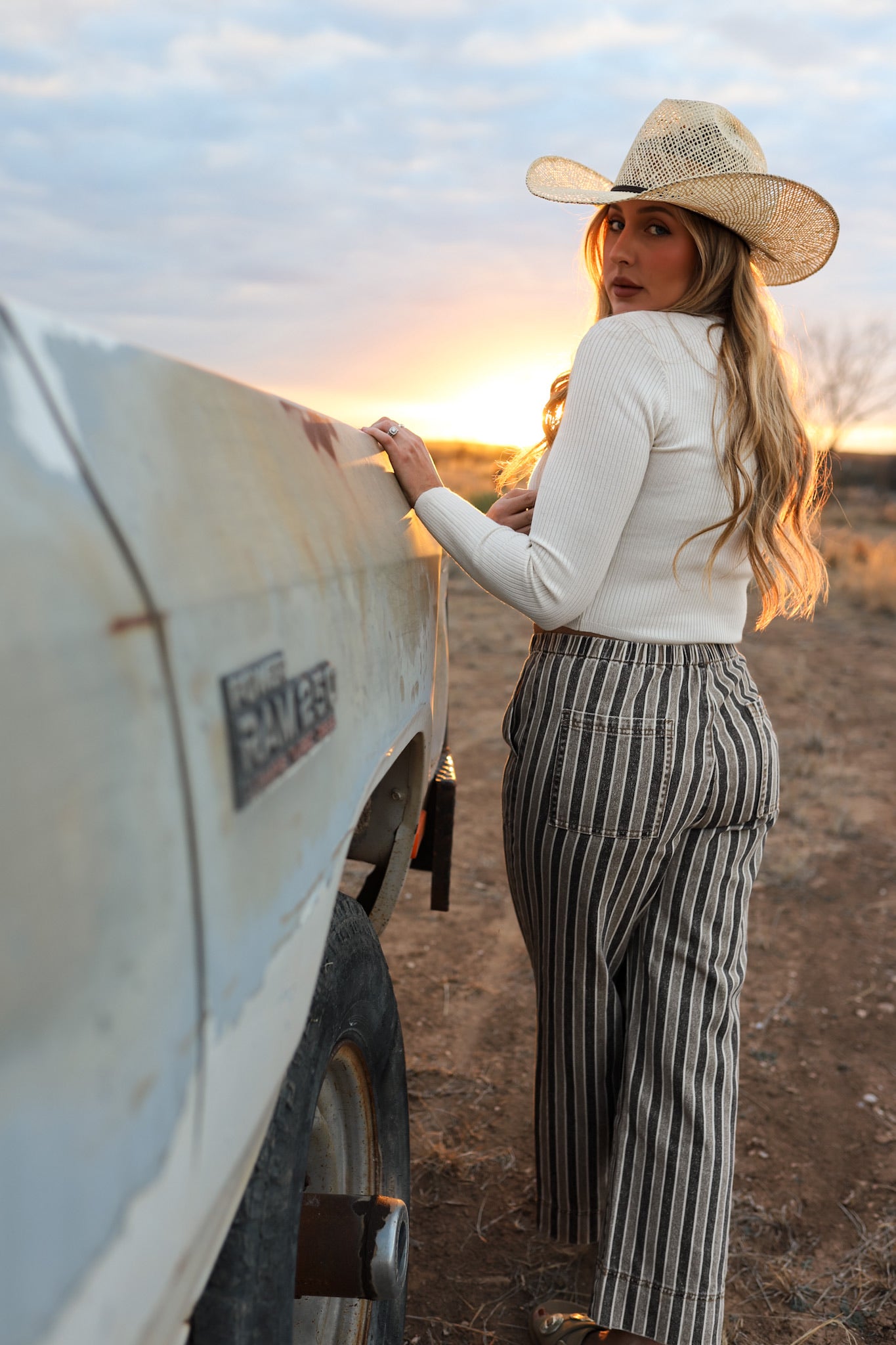 The Sloan Top in Cream