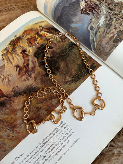 The Horse Bit Chain Necklace in Gold