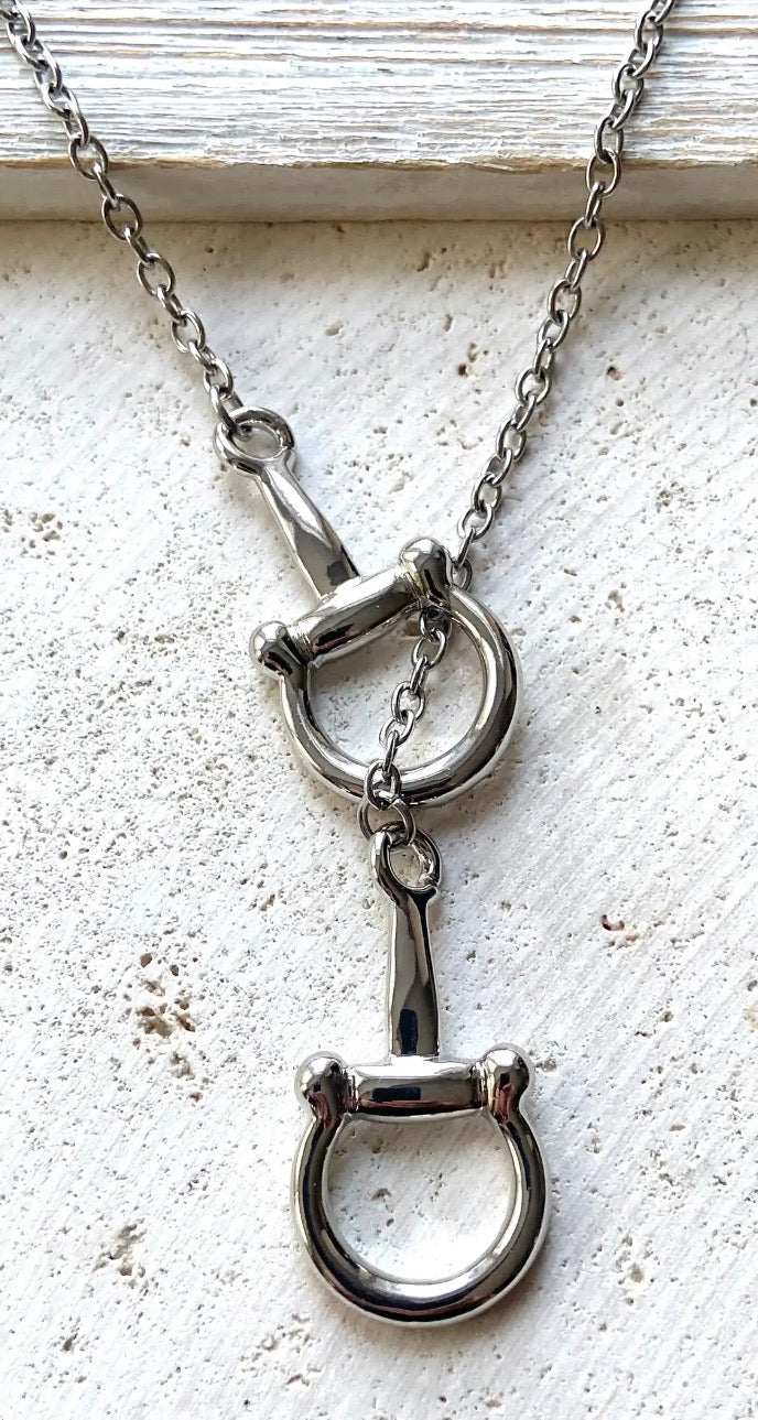 The Derby Bit Necklace in Silver