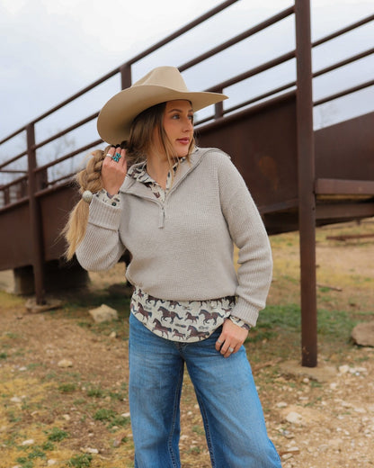 The Quinlee Sweater in Mocha