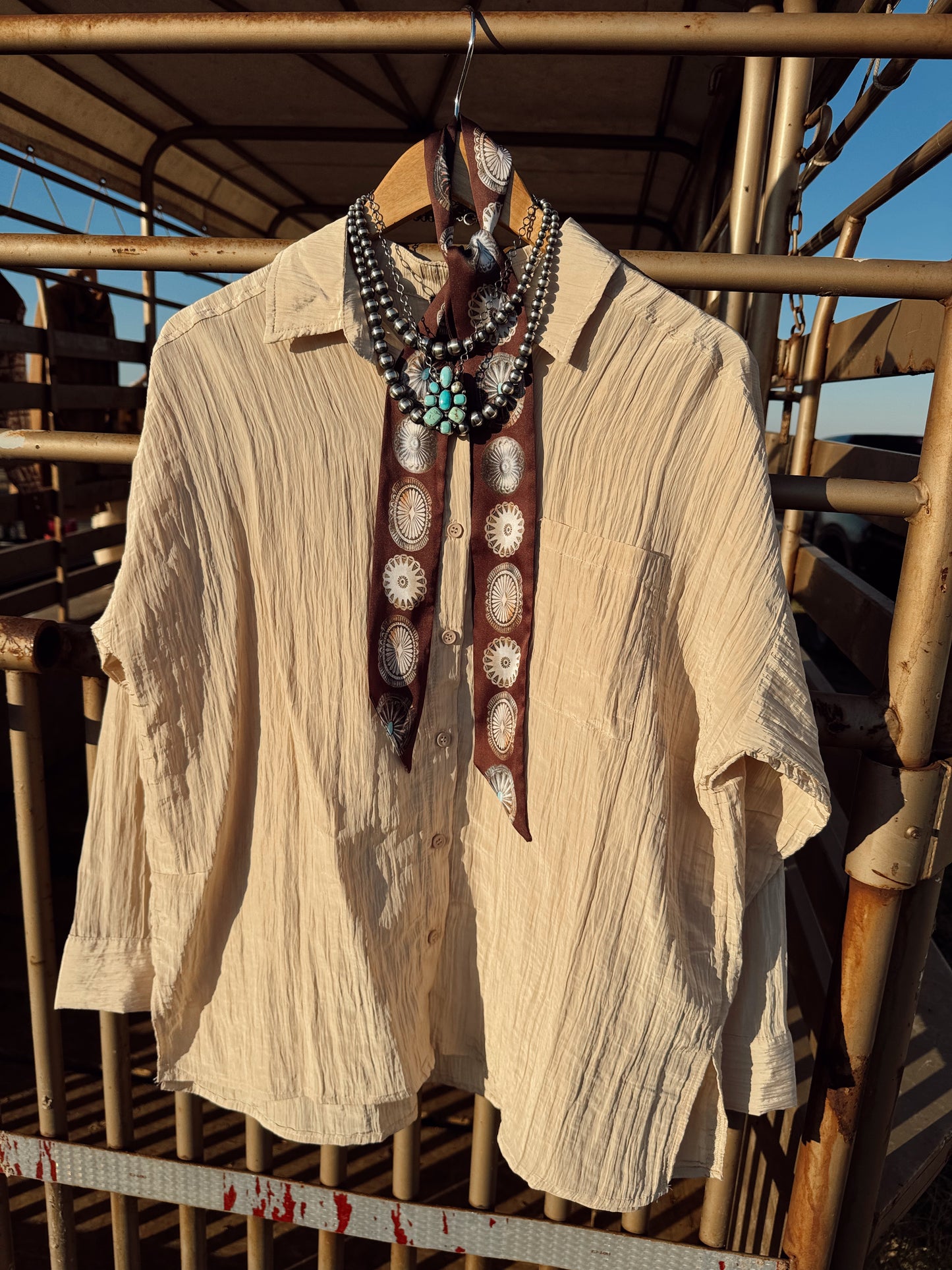 The Tulsa Top in Ecru