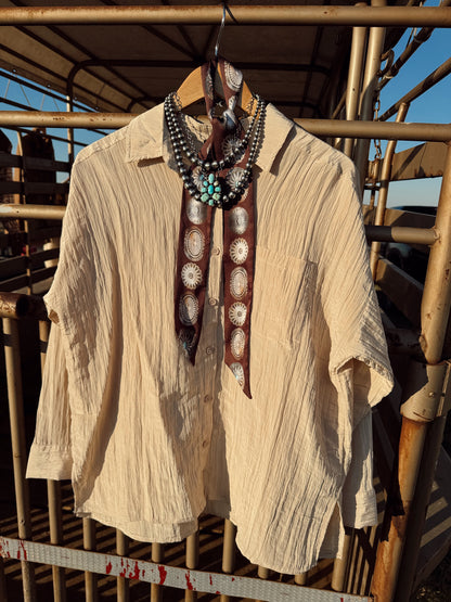 The Tulsa Top in Ecru