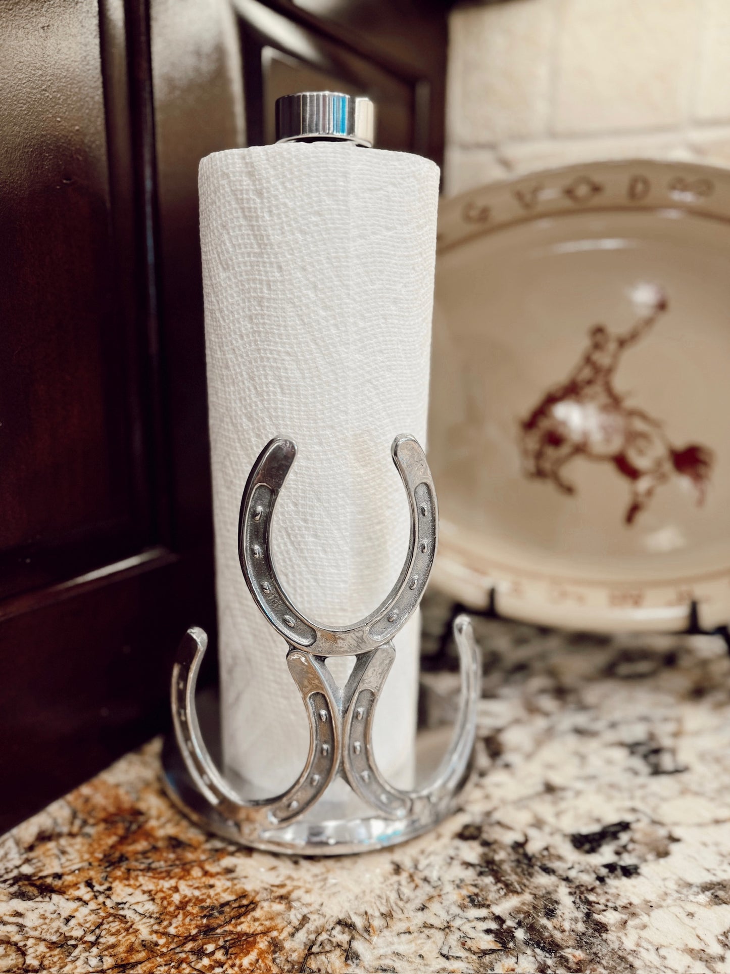 The Horseshoe Paper Towel Holder