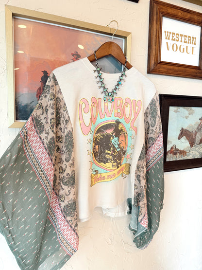 The Cowboy Take Me Away Printed Top