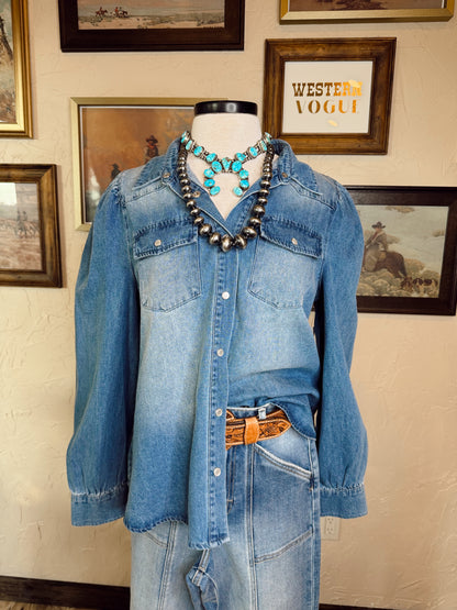 The Leddie Denim Top