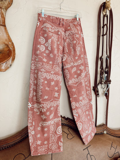 The Parker Paisley Barrel Jeans