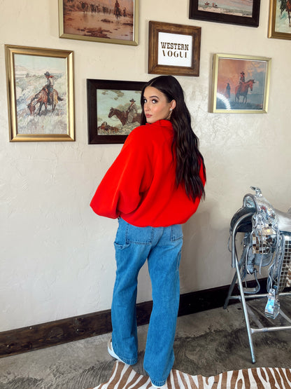 The Piper Sweatshirt in Red
