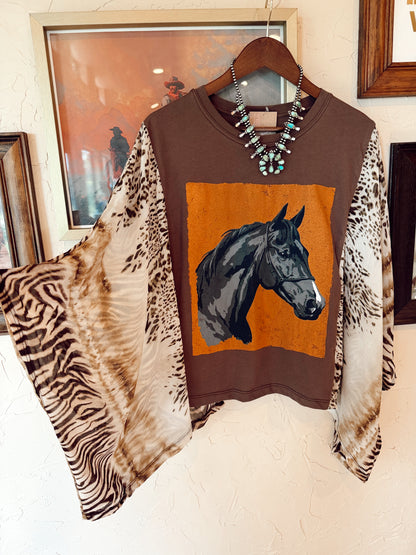 The Langley Animal Print Top PREORDER
