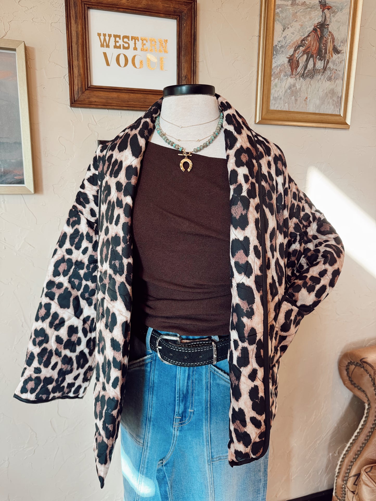 The Leopard Print Quilted Jacket