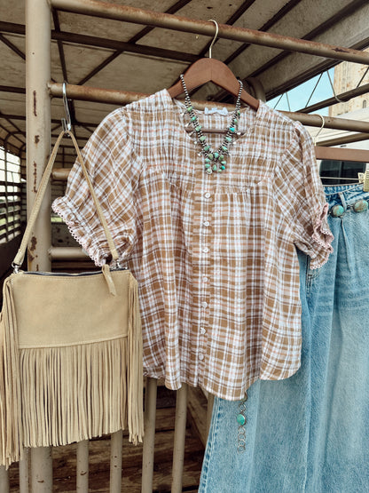 The Poppy Plaid Top