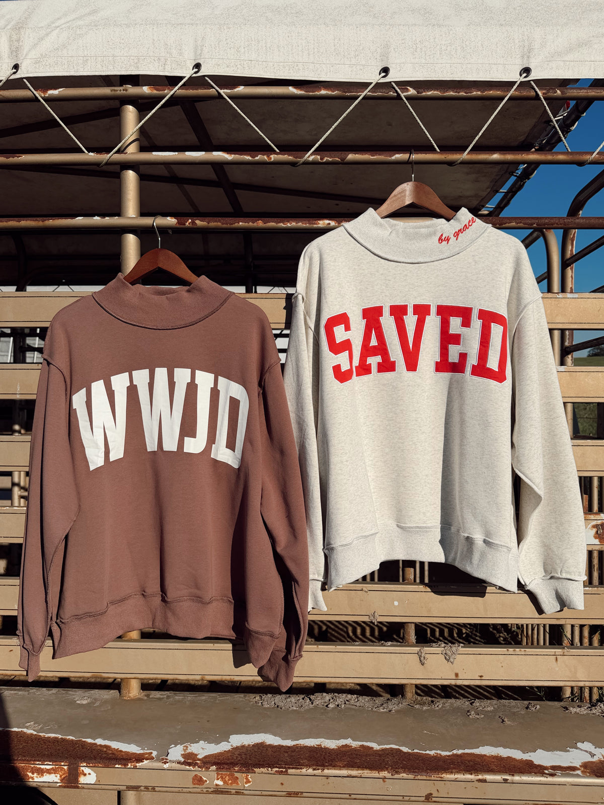 The Saved by Grace Mock Neck Sweatshirt