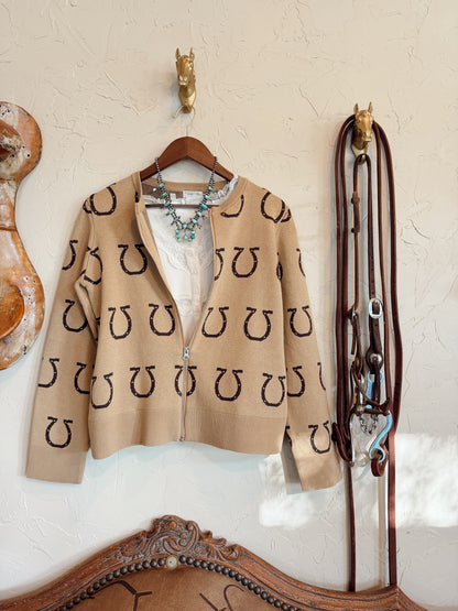 The Tasha Polizzi Tabitha Horseshoe Zip Sweater