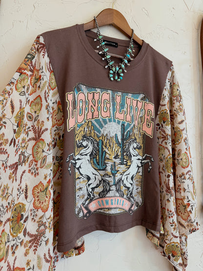 The Long Live Cowgirls Floral Top