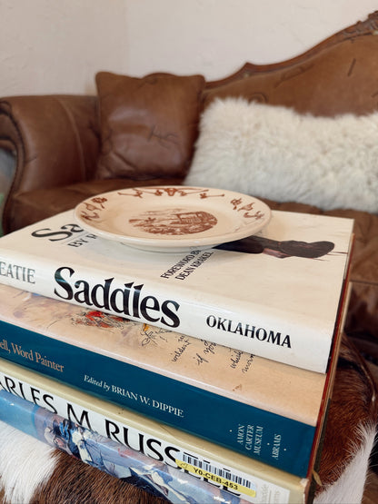 Vintage Western Branded Tea Cup Plate
