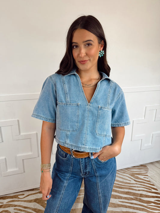 The Dean Denim Top